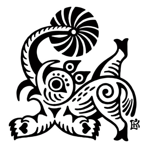 Meet the baku, a Japanese dream and nightmare eating chimera. It has an elephant’s trunk, a rh