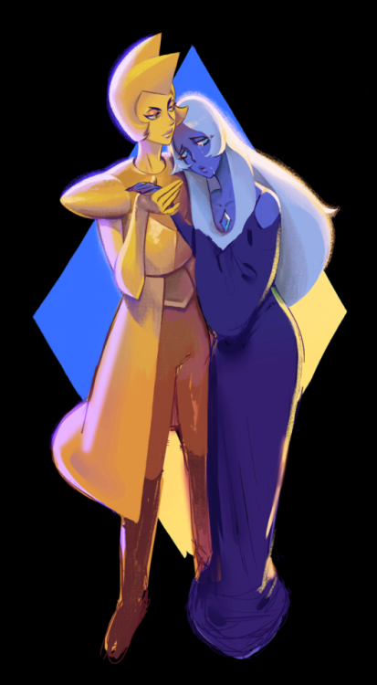 leejennydo: yellow and blue diamonds