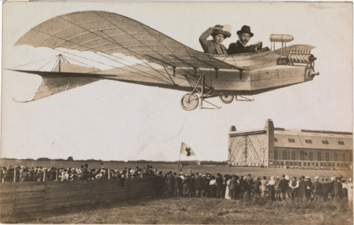 Atelier K. Himmelreich, Hamburg, Reeperbahn: Couple Flying over Crowd, 1910s, Germany. Gelatin silve