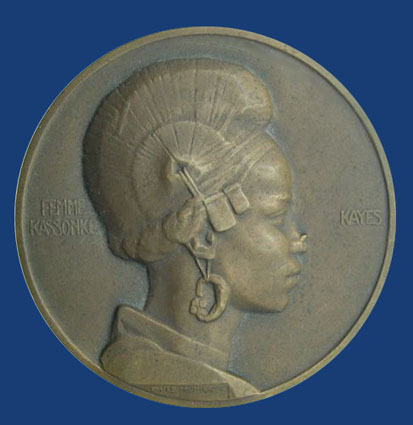 art-and-things-of-beauty:  Emile Monier (1883-1970)  -  Bronze Medals of Africa. diam. ca, 5 cm. 