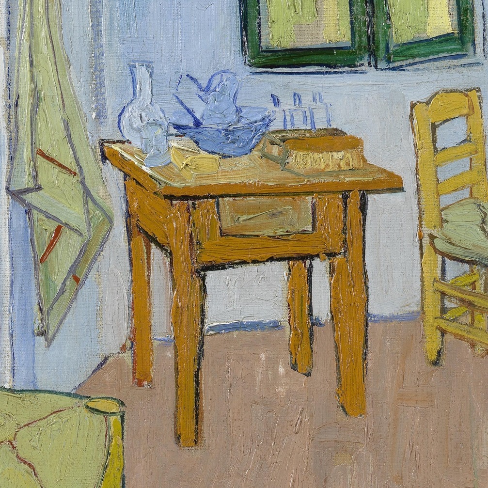 lonequixote:  Bedroom in Arles (detail) ~ Vincent van Gogh 