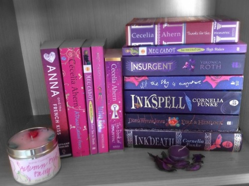 alex-loves-books:introvertedbookworm24:Purples and pinks :)Pretty.