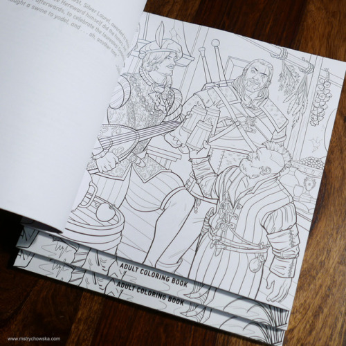 A few samples of my art for The Witcher Adult Coloring Book.