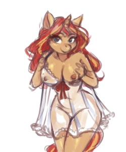 ambris-waifu-hoard: curlysartworld:  One of my favorite raffle sketches that I drew so far &lt;3 SHE THICC AS FUCK for ambris &lt;3   That’s sexy af~ Thank you Curly &lt;3  my wife~ &lt;3 &lt;3 &lt;3 &lt;3