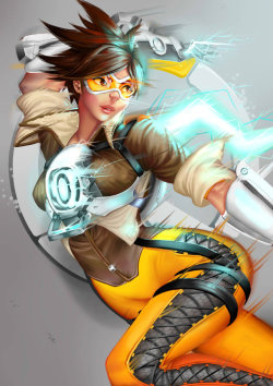 overwatch-fan-art:Tracer by Angel-Bunny-Studios 