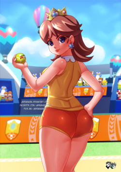 jadenkaiba:   “Let’s Go~!”Princess Daisy ready to play tennis . ENJOY :) ————————————————————————————————- Hai sai !! Jaden Kaiba are 2 persons (in fact Twins) and both are Artist from