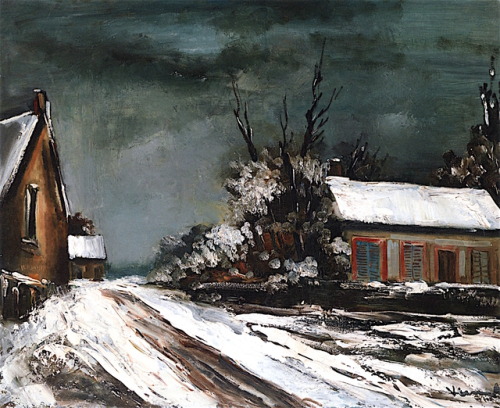 Maurice De Vlaminck (French, 1876–1958, b. Paris, France) - Village Enneigé (Snowy Vill