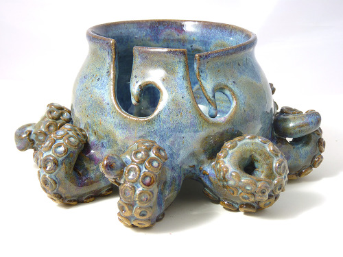 artofmassdestruction:So many new pots out of the kiln today and into my Etsy shop including an Octop