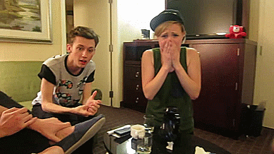 anikin15:  Hannah and Troye reacting to Tyler’s birth video 