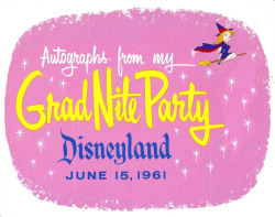 gameraboy:  In 1961 the Grad Nite at Disneyland