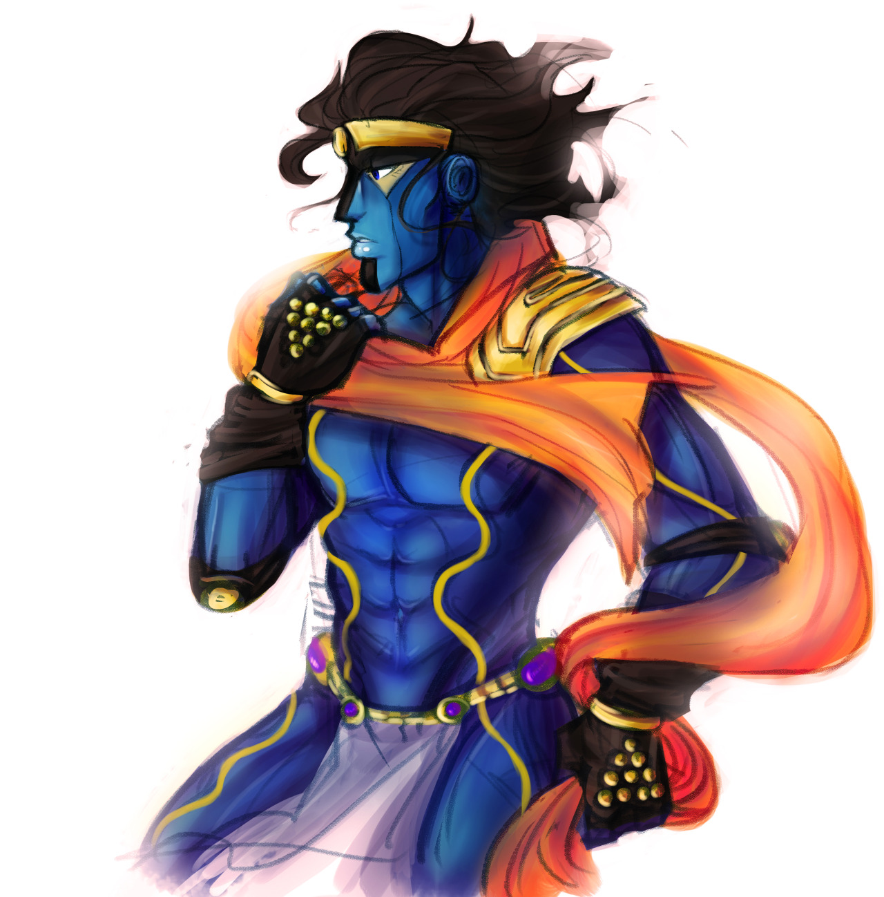 sloppyjojos:  Star Platinum drawn on tonight’s stream!