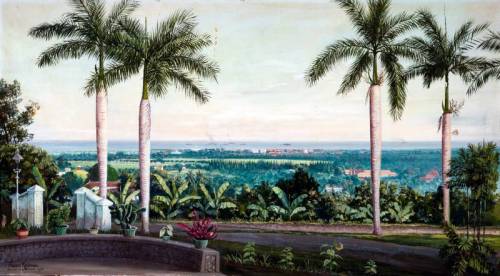 Frederik Kasenda (b.1900) - View of the City of Semarang, North Java. 1928 Oil on canvas.