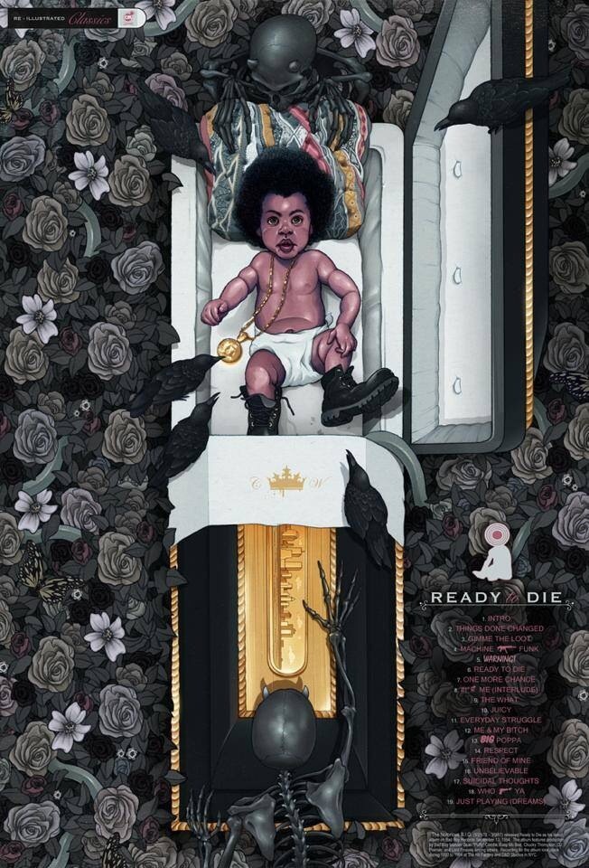 real-hiphophead:   RE-ILLUSTRATED HIP-HOP CLASSICS By Chris Murray Notorious B.I.G.
