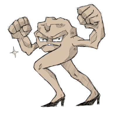 panda-arts:  What if Geodude had legs ok nvm 