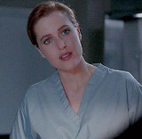thexfilesgifs:Scully in scrubs requested by anonymous