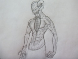 Artist: Behold my newest demon! Yes that is a hole in his chest and no I don&rsquo;t necessarily have a name for him yet.