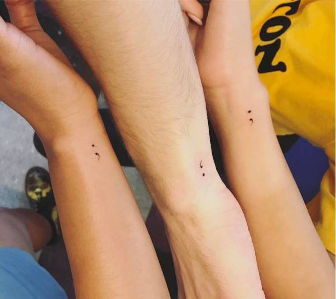 Semicolon temporary tattoo, inspired by Selena Gomez’ tattoo, get it here ► http://bit.ly/2NCMi75
