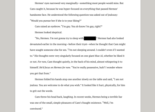 A scene I edited in Hermes this morning (with spoilers redacted) that made me lol.