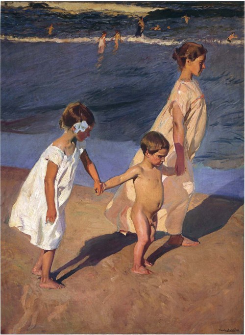 To the Water, Valencia, 1908, Joaquín SorollaMedium: oil,canvas