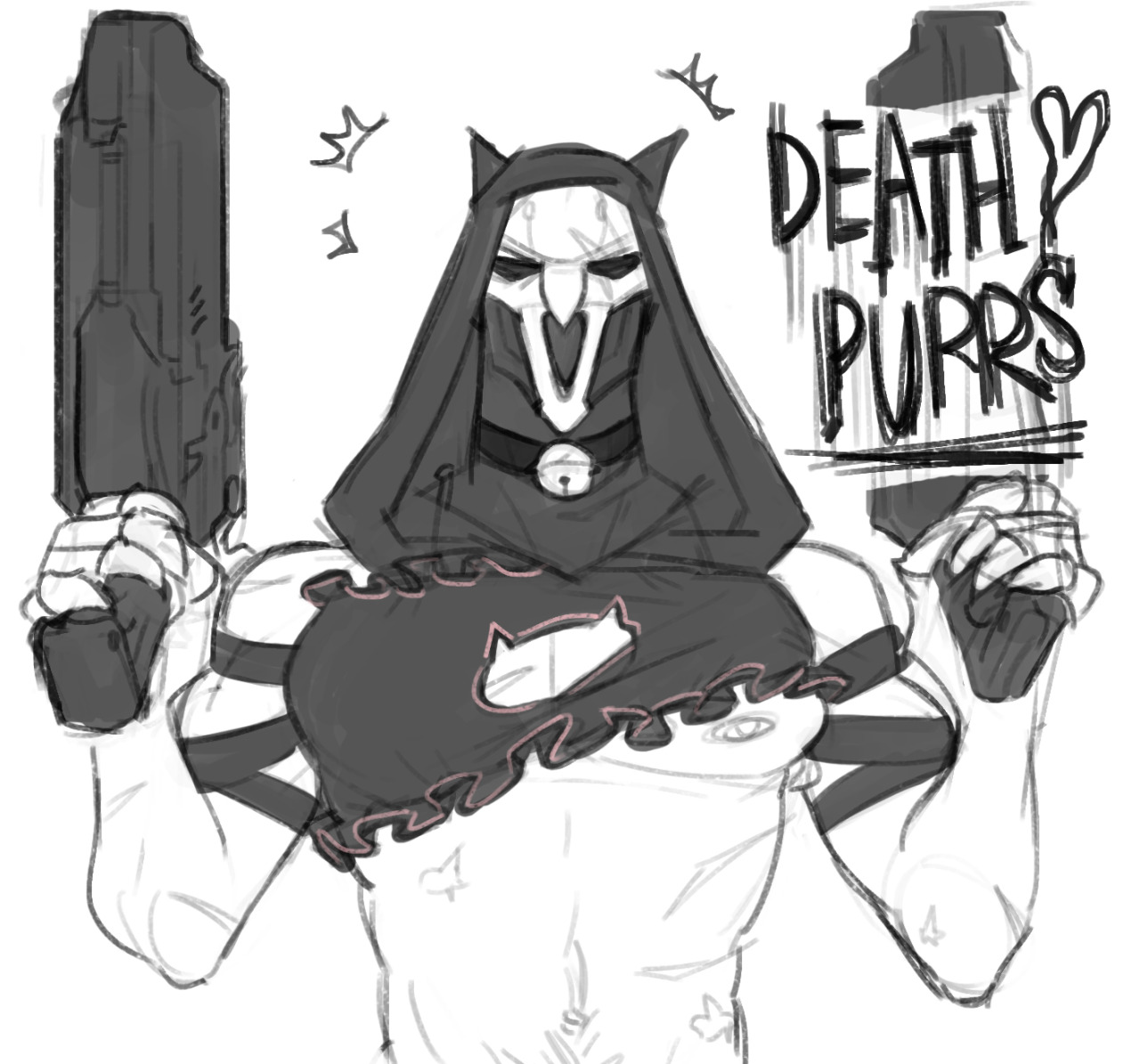 hon-art:  by popular demand kitty boob window outfit reaper and mccree 