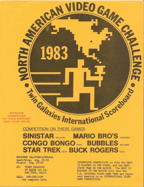 Video Paradise - San Jose, California Video Game Masters Tournament (1983).