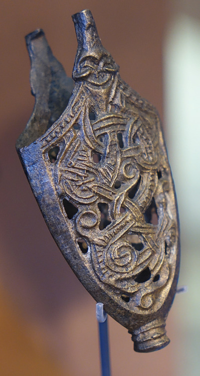 Decorated Viking artefacts from the Yorkshire Museum, York. 27.8.16.