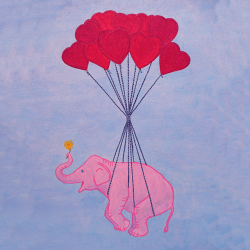 lonequixote:Pink Elephant with Blue Sky Art