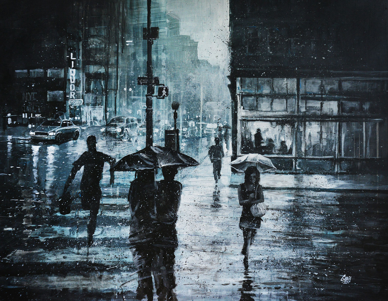 graffmatt:&ldquo;Crossing The Snowy Street&rdquo; Artist : GRAFFMATT