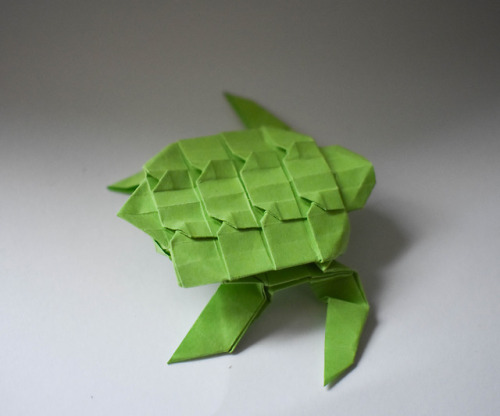 paperphiliac: Baby Sea Turtle designed by Neige A. | instructions | folded byI like how simple and c