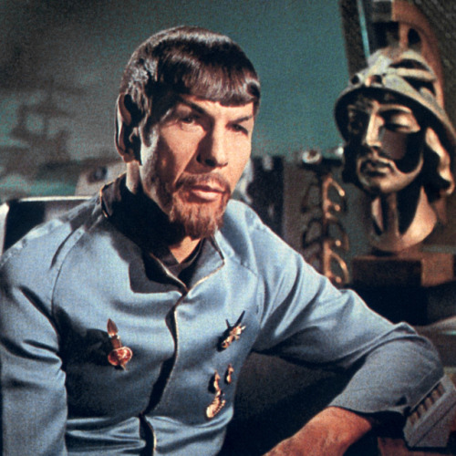 20th-century-man:Leonard Nimoy / as Spock in the evil hipster parallel universe from “Mirror, Mirror