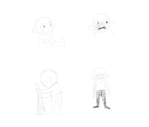 tzalmavet: practicing drawing the sad baby