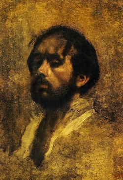 loverofbeauty:  Edgar Degas:  Self Portrait (1863) 