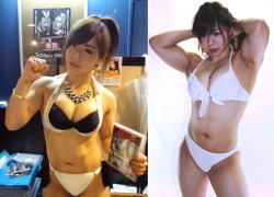 Before After Female Muscle Bodybuilders and