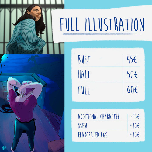 OPEN COMMISSIONSHello, hello! I’m opening art commissions with some updates on my pricelist and info