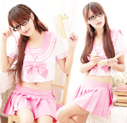 chi-senpai-deactivated20161006:  Cropped Pink Seifuku Enter the code 'chi-senpai'