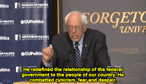 nickandmorty:micdotcom:Watch: Bernie Sanders just delivered what may be the defining speech of his c