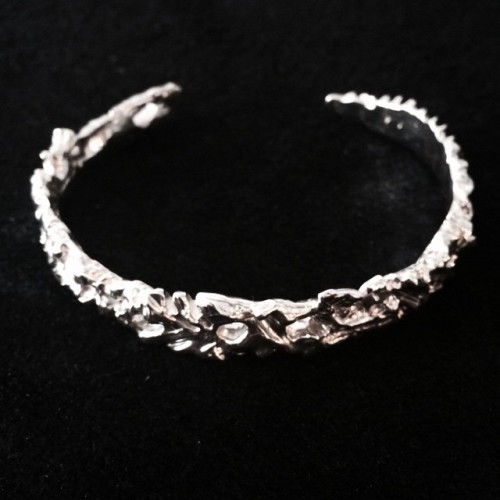 Off to the Netherlands // Custom carved heavy sterling bracelet by #Bevel #JonathanGoldstein