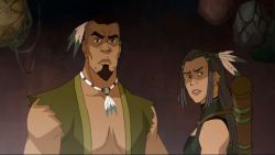 shadownomad:  I loved the designs of the Nuktuk fans (Lilly and McCow)! Other than the sun tribe from ATLA and of course the water tribes, we never saw if there were any Earth Kingdom Native American like tribes. They look like old Pioneers.  