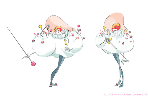 allison-kim:My pin cushion clown for my character design class this semester