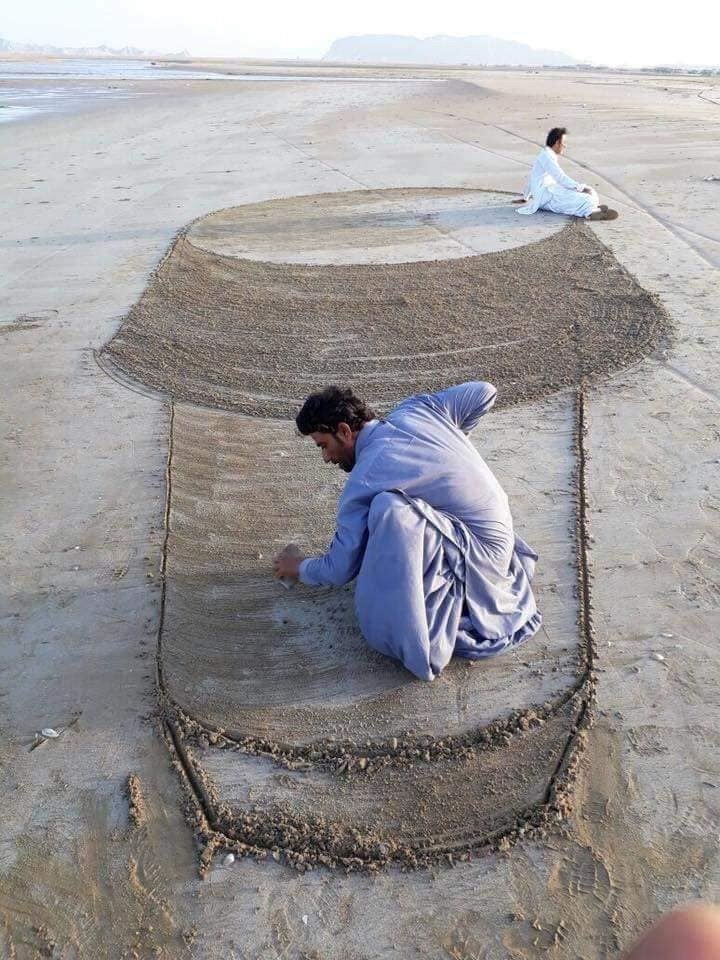 surbeat: A 3D Sand Artist from Balochistan, Pakistan.  