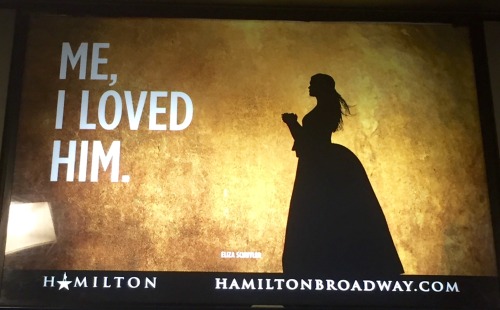 john-laurens: aaron-burr-sir: Hamilton ads spotted in NYC Anthony Ramos is finally included in a sil