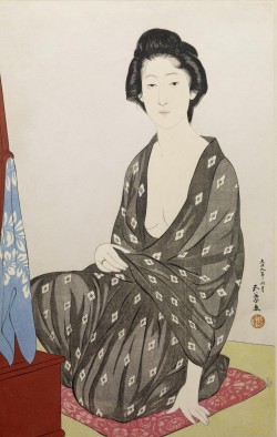 Taishou-Kun:  Hashiguchi Goyou 橋口五葉 (1880-1921)Kae No Onna 夏衣の女 (Woman