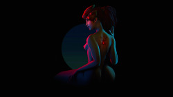 baracken:  Red Widow | Overwatch   Posed and rendered in SFM. Edited in PS. Widow by LordAardvark. http://baracken.deviantart.com/ 