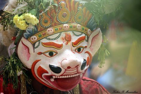 Dancer with Narasimha mask, Nepal