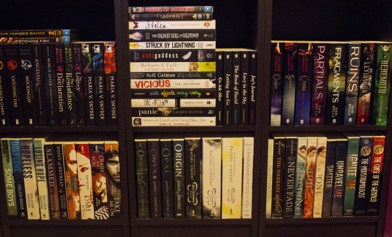 readaroundtherosie:  Bookshelf Tour → November 2014 (bookcase &frac14;) 