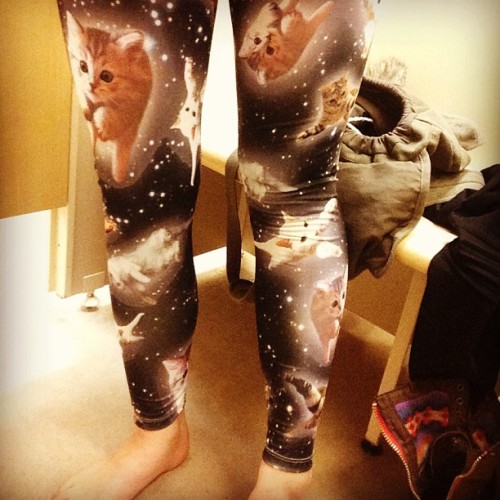foxandthem:
“I think I want these. #cats #leggings #target #yes #galaxy
”
Nothing says “creepy cat lady” better than these leggings. You may as well start brown bagging cat food cans so that the lunchroom knows exactly who they’re dealing with.