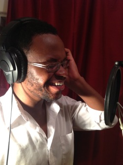 Mikhael recording “Radio Girl” at Bad Dad Studio, NYC