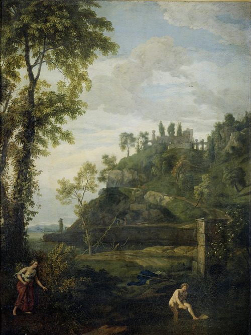 illuminate-eliminate:Arcadian Landscape with Salmacis and Hermaphroditus by Johannes GlauberSou