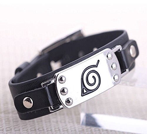 cosplaynerdalert:  Anime Naruto Leaf Village Badge Alloy Unisex Bracelet - Cosplay Wristband Ū.89 VIA 