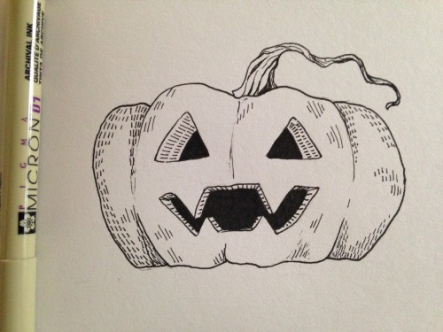 Inktober day 6  I&rsquo;m on a pumpkin kick  also i think i still dont like prismacolors&hel